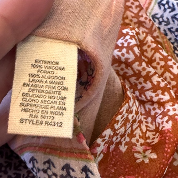 Raga NWT SZ Med Orange Pink V-Neck Sundress - Picture 6 of 13